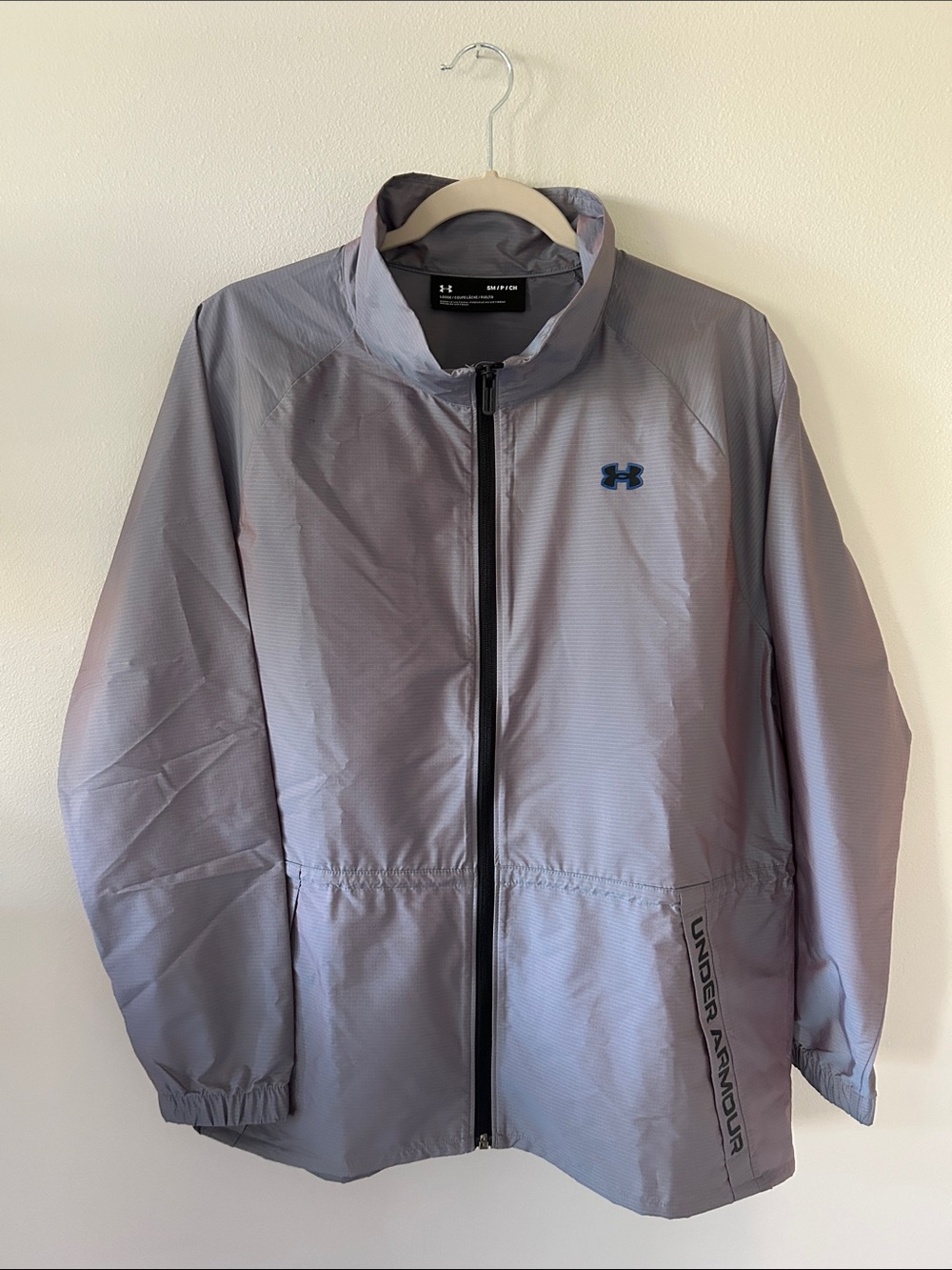 Under Armour Women's Gray Full-Zip Windbreaker Jacket Size M